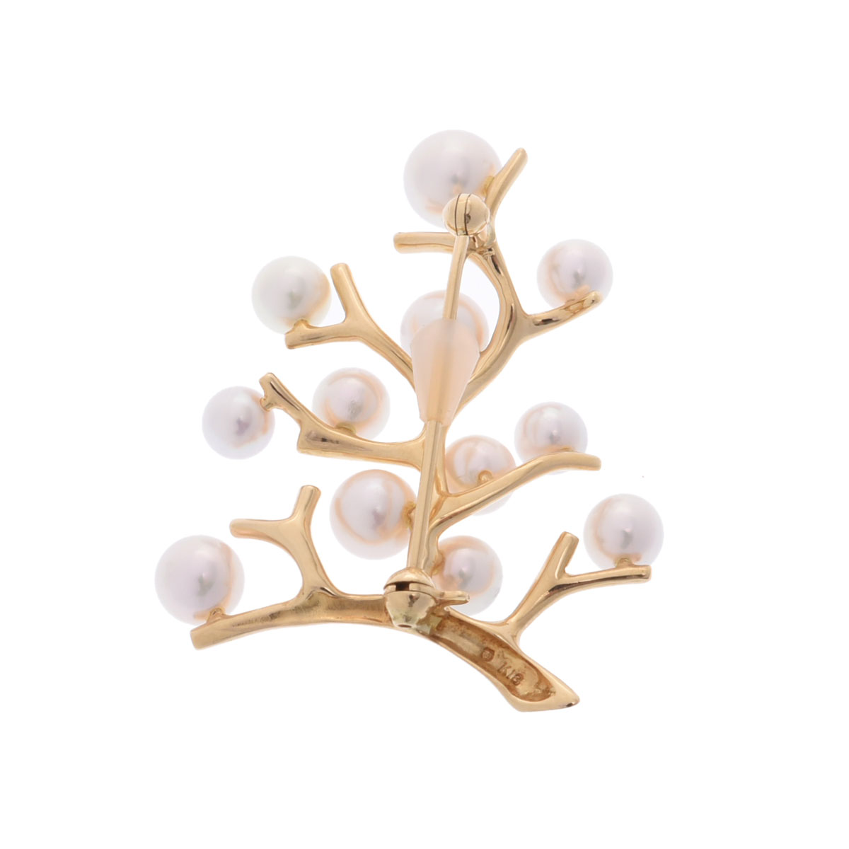 ミキモト 幸福の木 ブローチ ゴールド PB-357K K18イエローゴールド YG