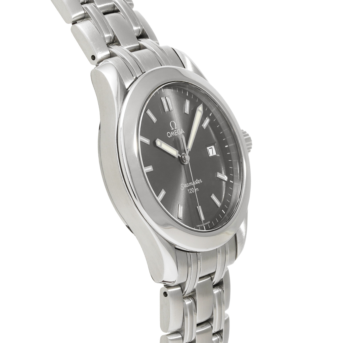 オメガ シーマスター 120 クォーツ 2511.43 グレー メンズ 時計 【中古