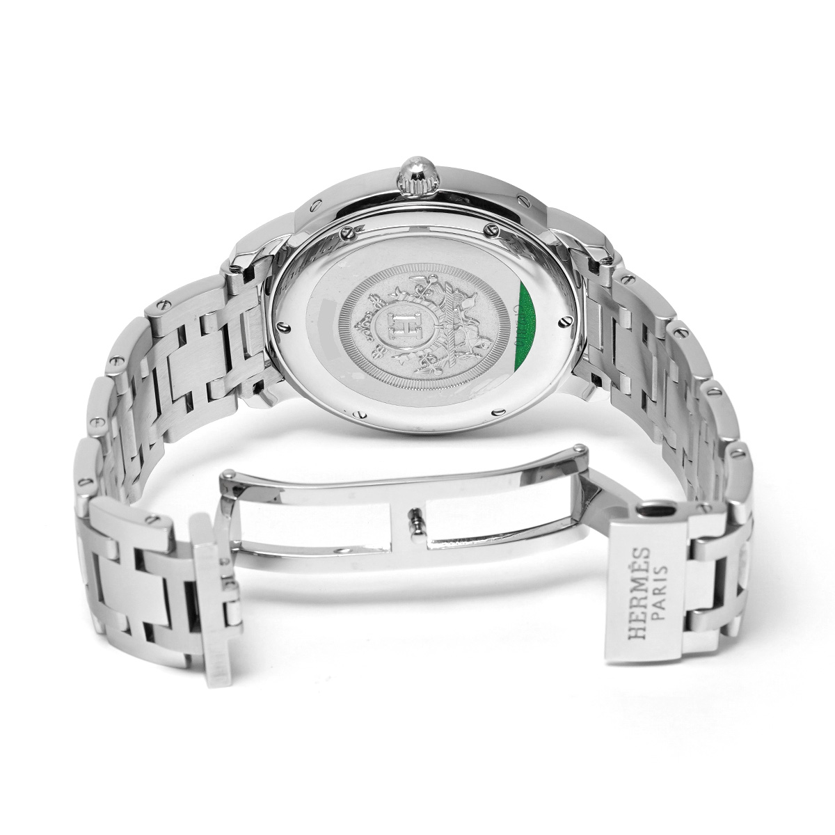 エルメス クリッパー CP2.810.230/4964 グレー メンズ 時計 【中古