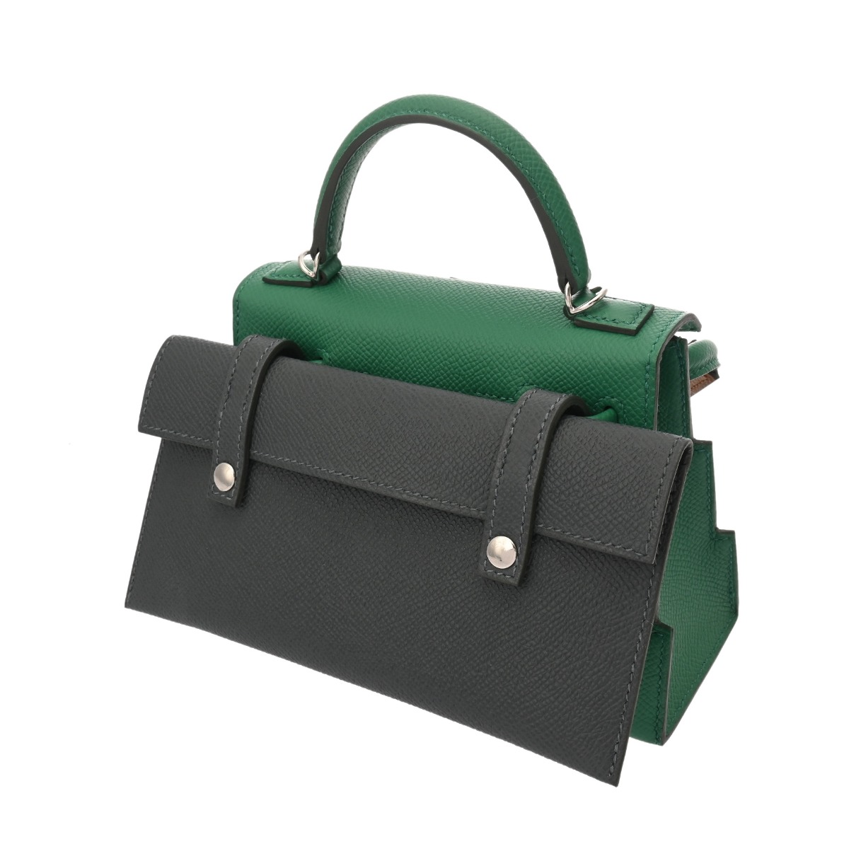 エルメス ケリー ドール ピクト ヴェールヴェルティゴ/ゴールド/ブルー