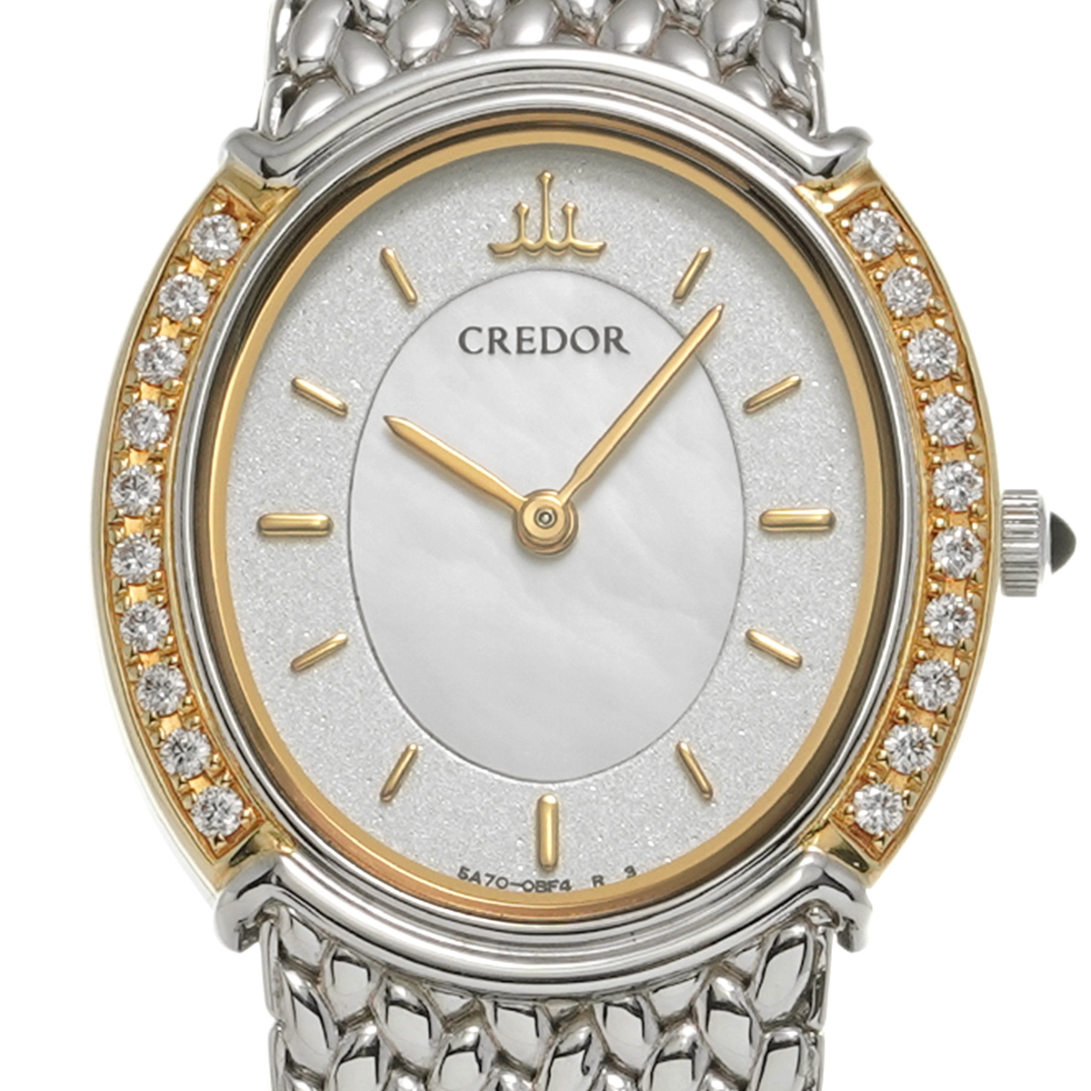 セイコー クレドール 5A70-0AT0 ホワイトシェル レディース 時計