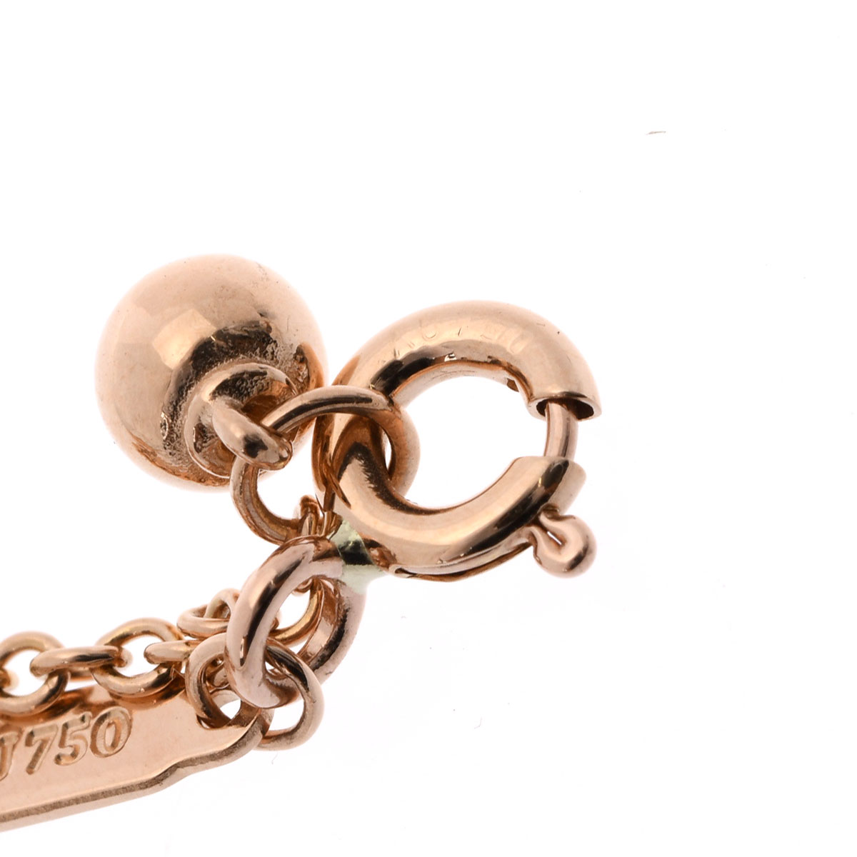 ティファニー ハードウェアボールネックレス ゴールド K18ピンク