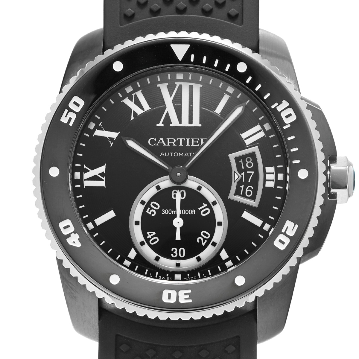 カルティエ カリブル ドゥ カルティエ ダイバー カーボン WSCA0006