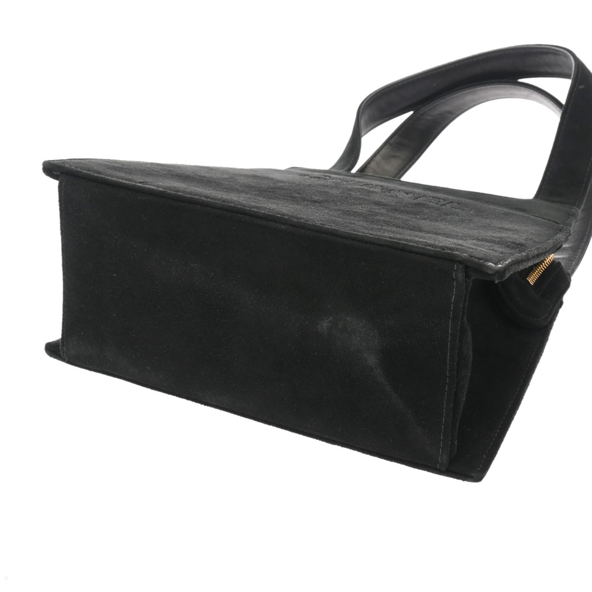 シャネル ハンドバッグ ブラック スエード レディース バッグ 【中古