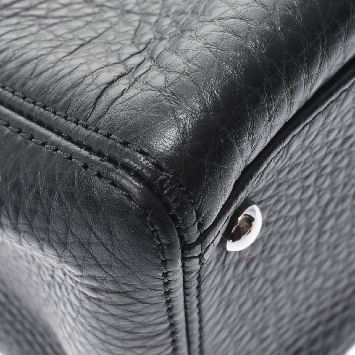 エグゼクティブトート ブラック/シルバー金具 A67282 グレインドカーフ