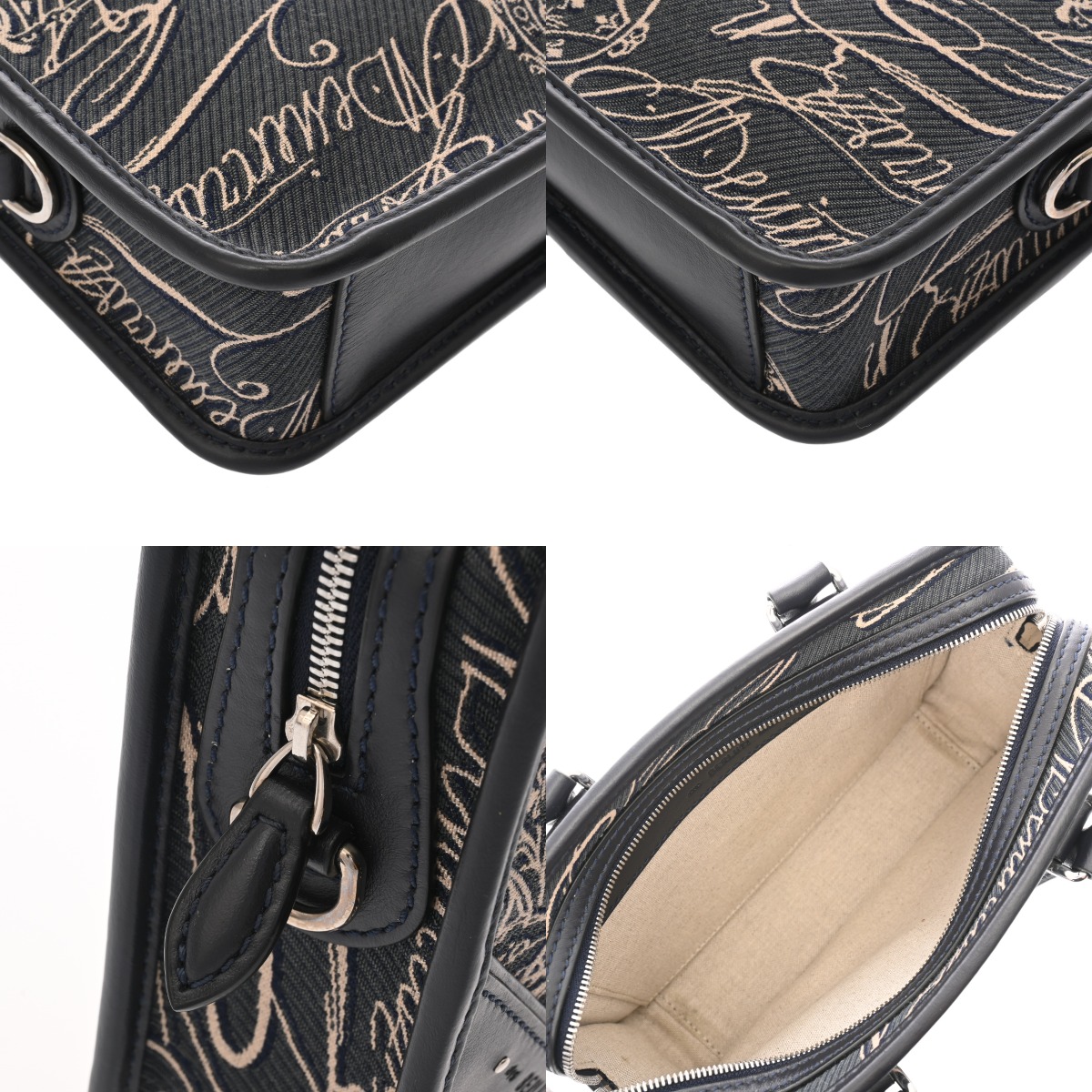 ベルルッティ アンジュール ガリバー ネイビー スクリットアラベスク