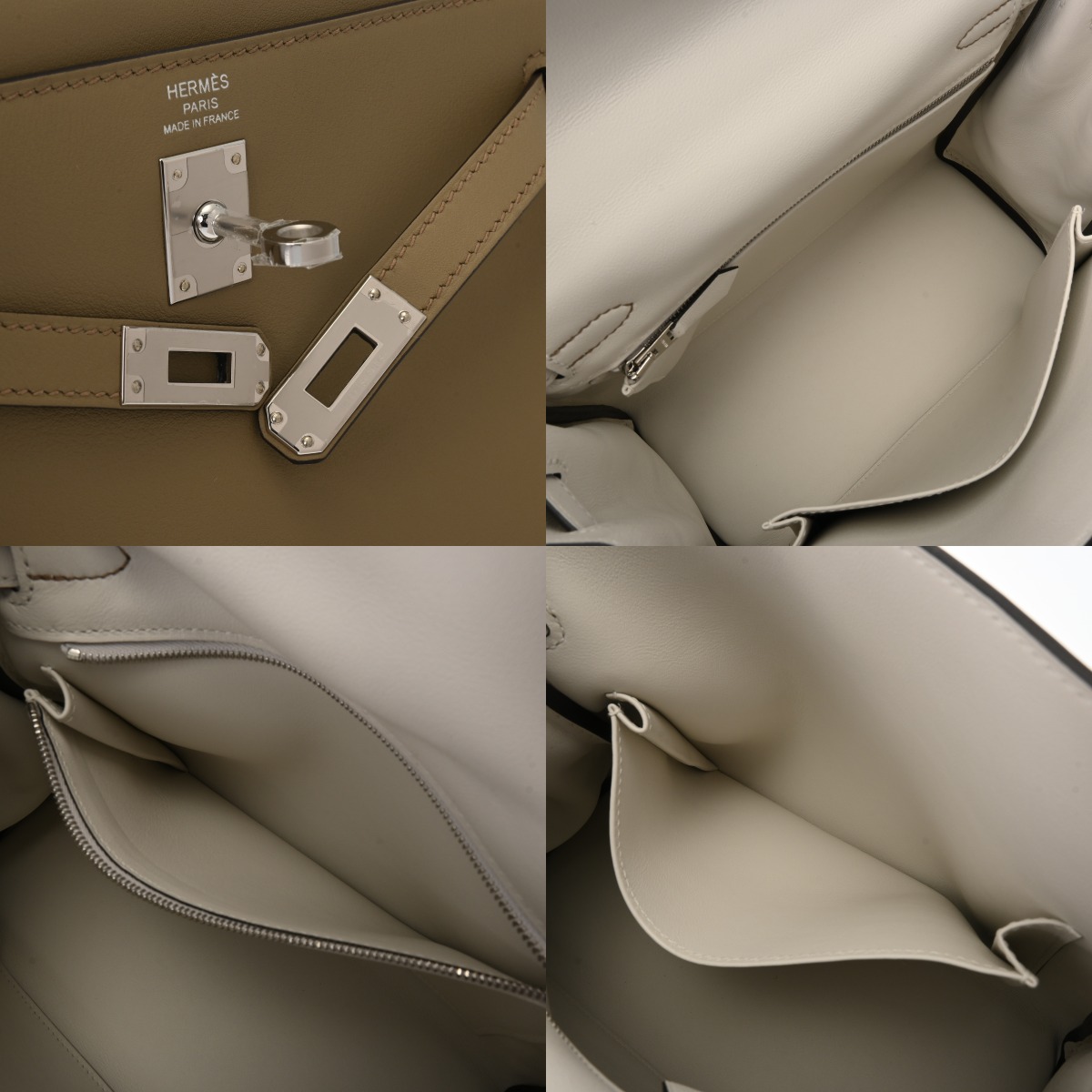 エルメス ケリー 25 内縫い 2WAY ベージュマルファ/グリペール ヴォー
