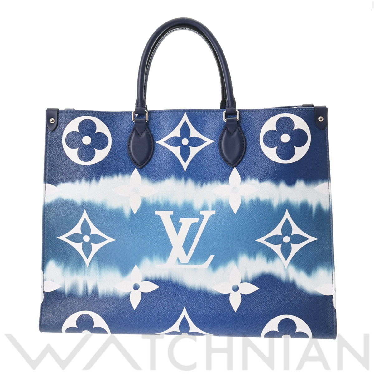 ルイ ヴィトン LVエスカル オンザゴー GM ブルー M45120 モノグラム