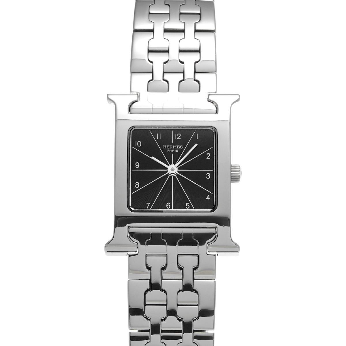エルメス Hウォッチ HH1.210 ブラック レディース 時計 【中古