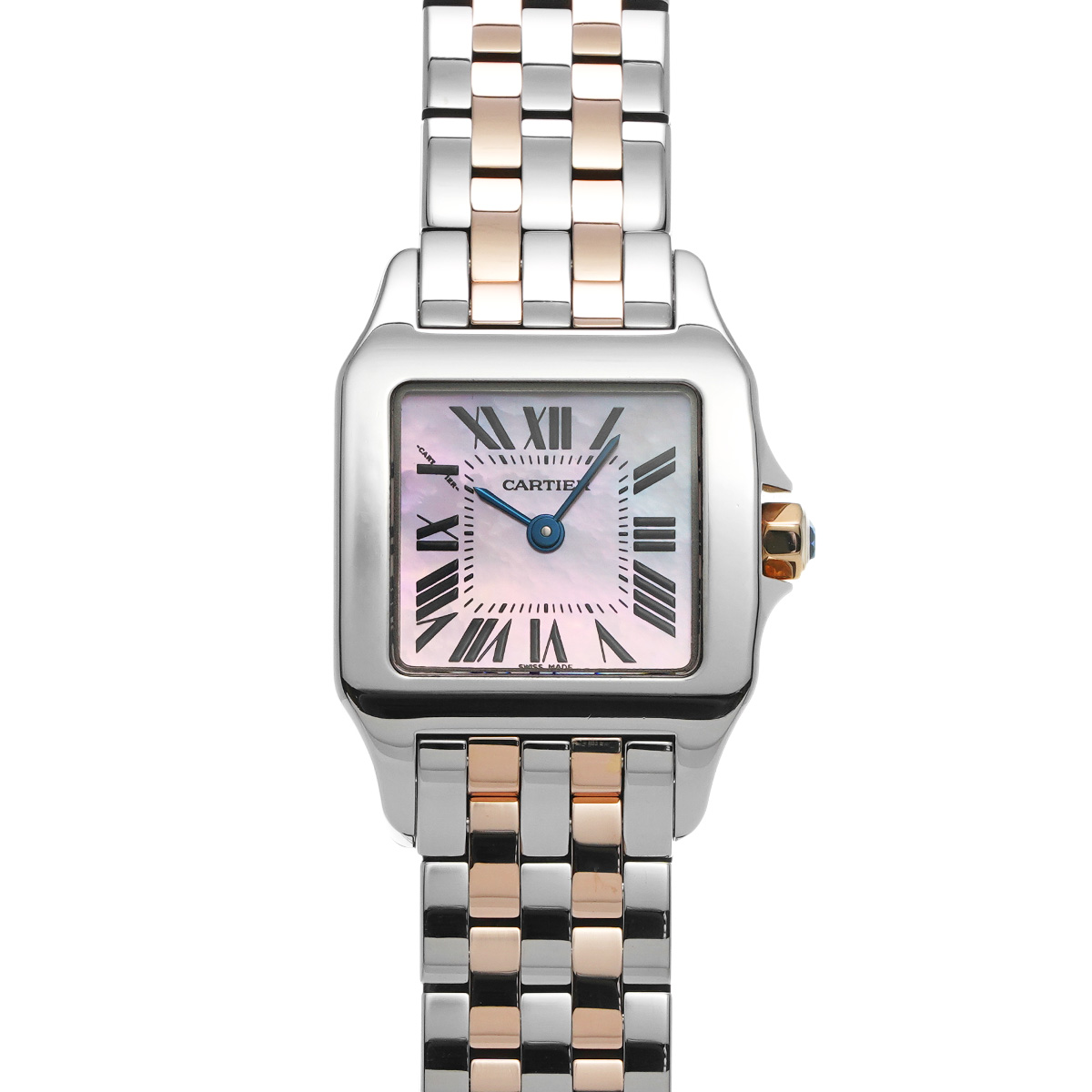 カルティエ サントスドゥモワゼル W25074Y9 ピンクシェル レディース