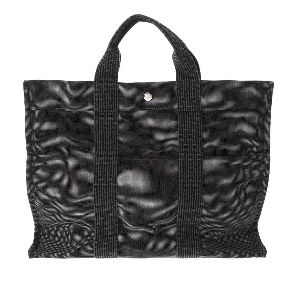 エルメス エールライン MM 新型 グレー キャンバス ユニセックス