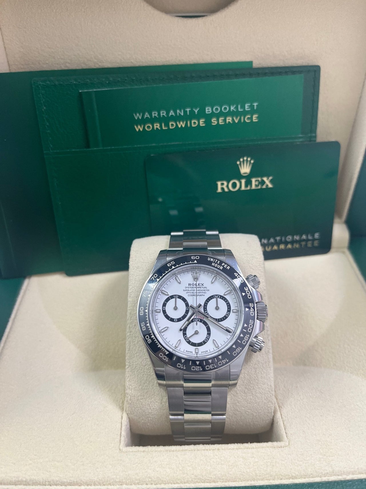 Rolex Cosmograph Daytona Black Cerachrom Bezel - White Index Dial