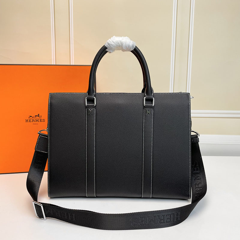 エルメス ビジネスバッグ メンズバッグ 人気 38cm 黒 ブラック トゴ