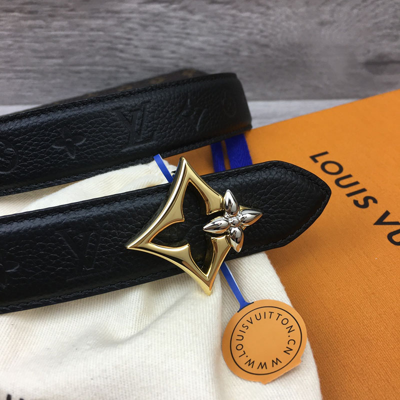 ルイヴィトン ベルト・フラワーグラム 30MM リバーシブル ブラウン
