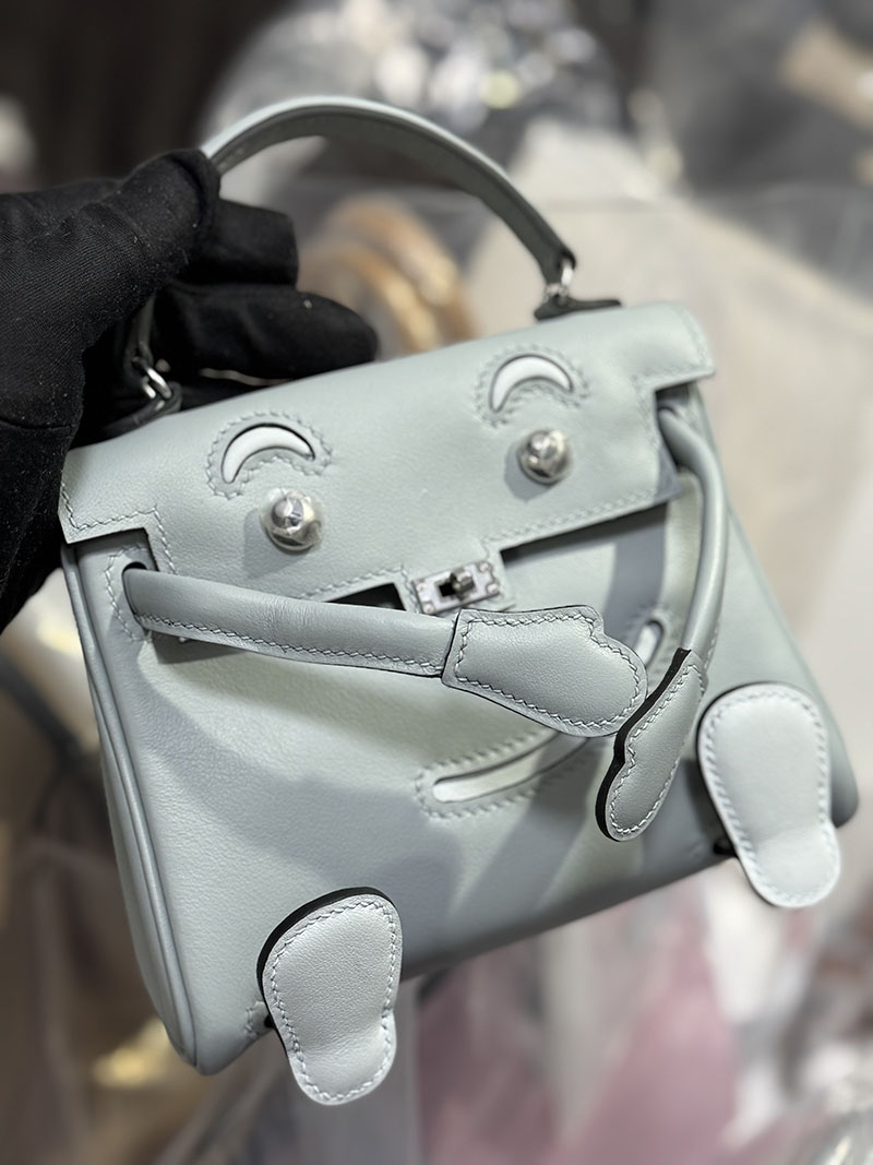 HERMES エルメス ケリードール パーソナル ブルーグラシエ スイフト