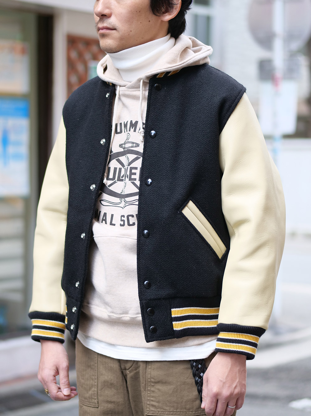 WARE HOUSE ウェアハウスWILSON' 68 スタジャン リバーシブル 無地の