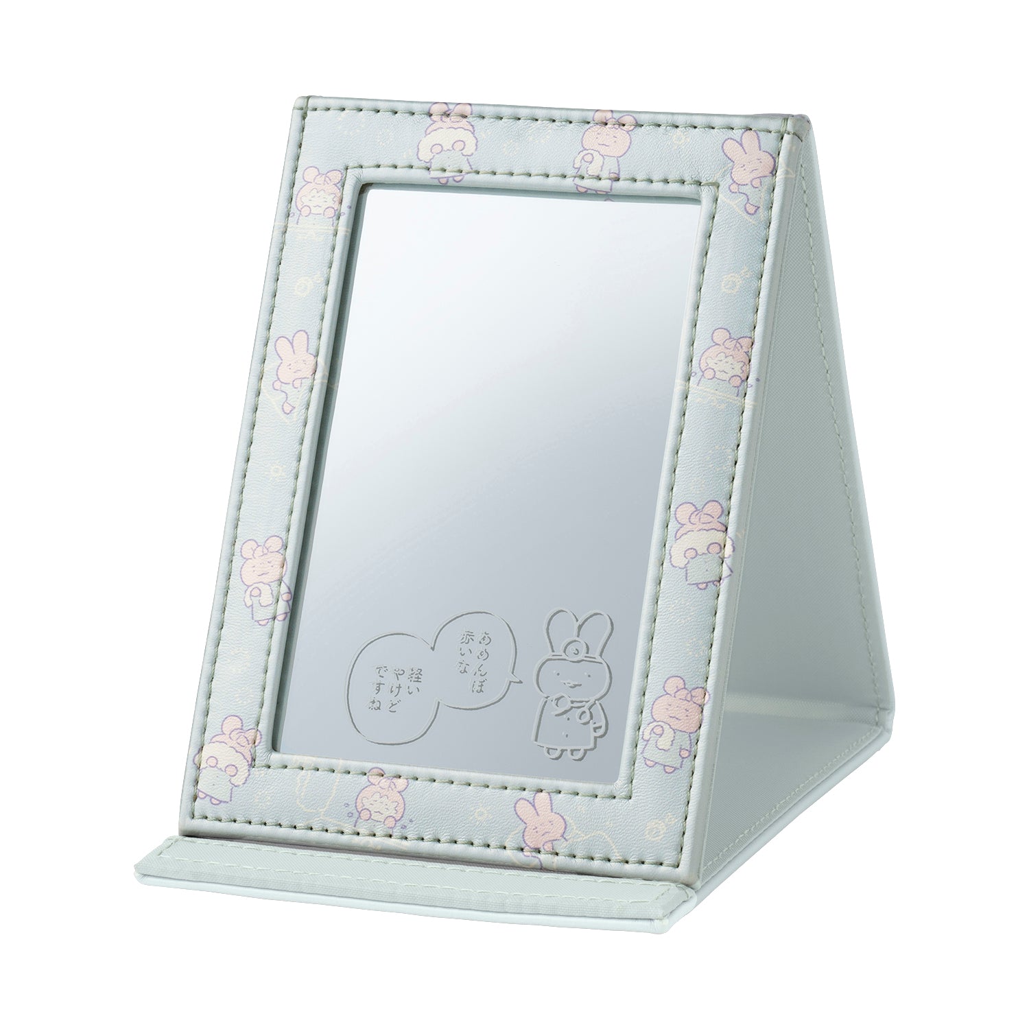 ホワイトタイガーとブラックタイガー 折りたたみスタンドミラー