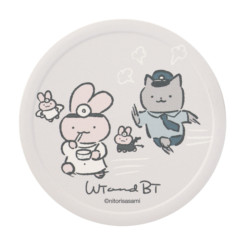 ホワイトタイガーとブラックタイガー 素焼きコースター（うさぎ先生の