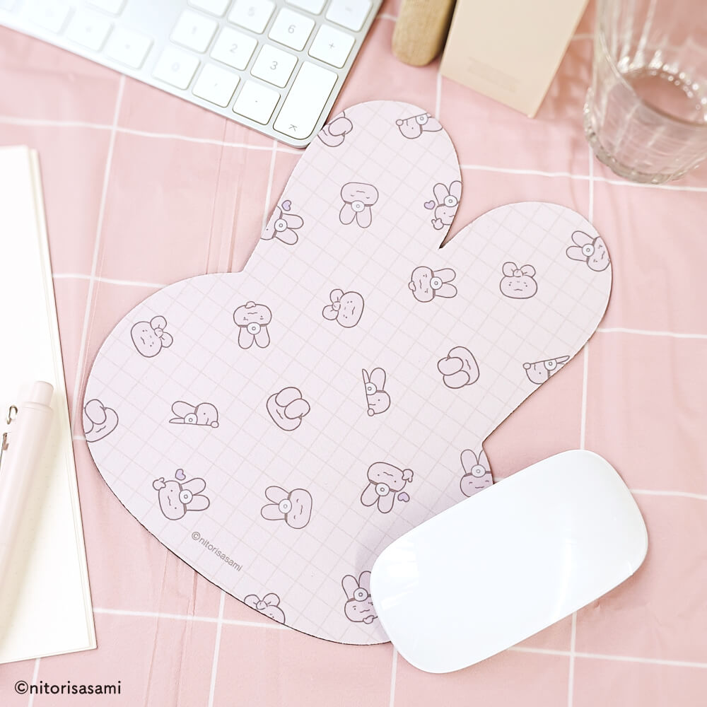 ホワイトタイガーとブラックタイガー マウスパッド（うさぎ先生