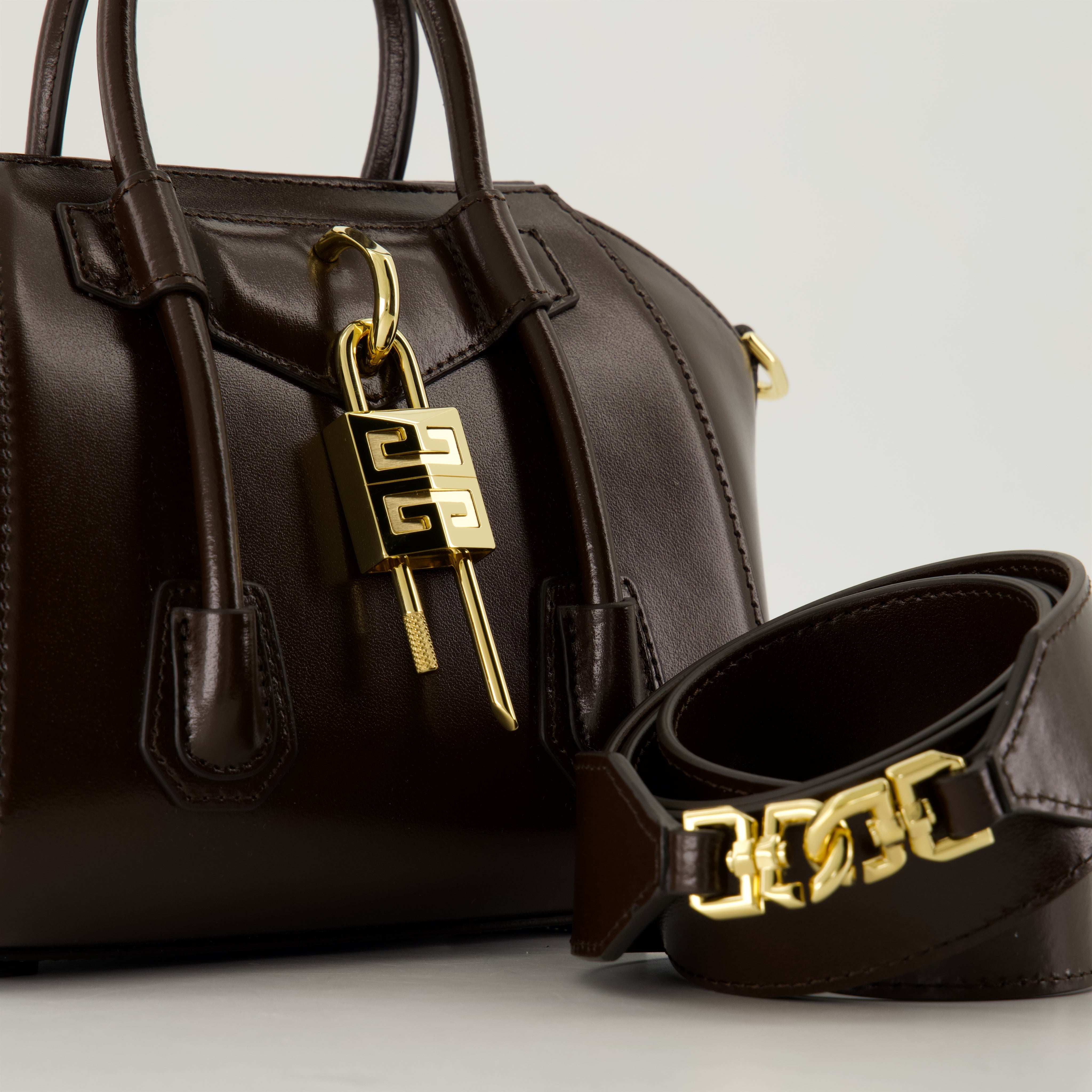 Antigona Toy Lock Bag in Brown | WE IN STYLE