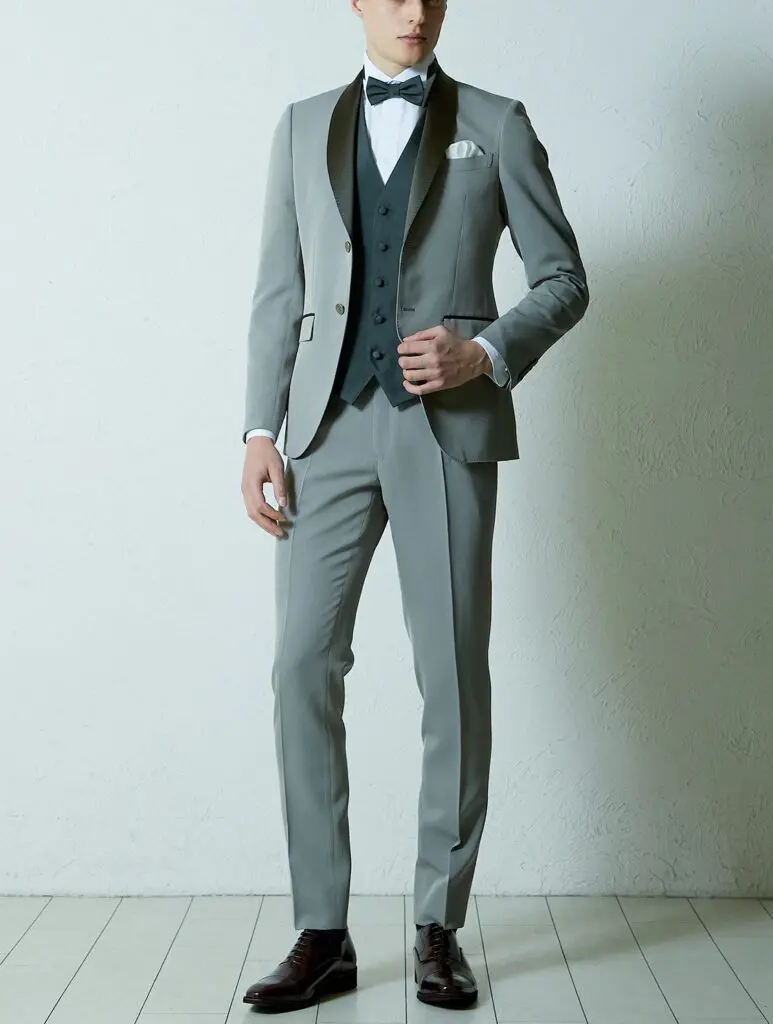 グリーンドレスにぴったりなタキシード【FK-2092カーキ】新郎必見の