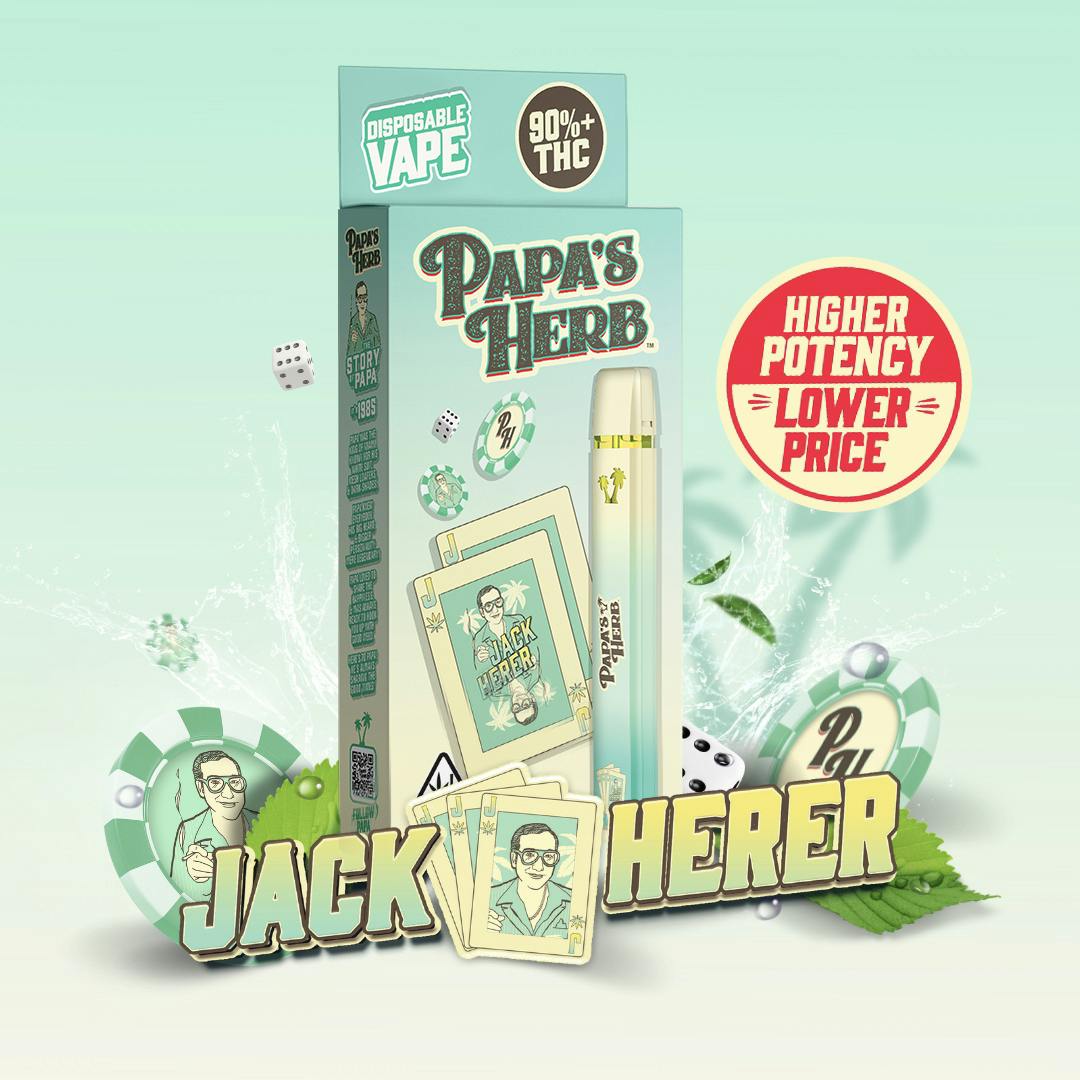 Jack Herer (1g) AIO Vape Cartridge - Papa's Herb