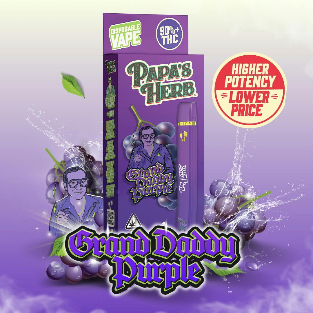 Grand Daddy Purp (1g) AIO Vape Cartridge - Papa's Herb