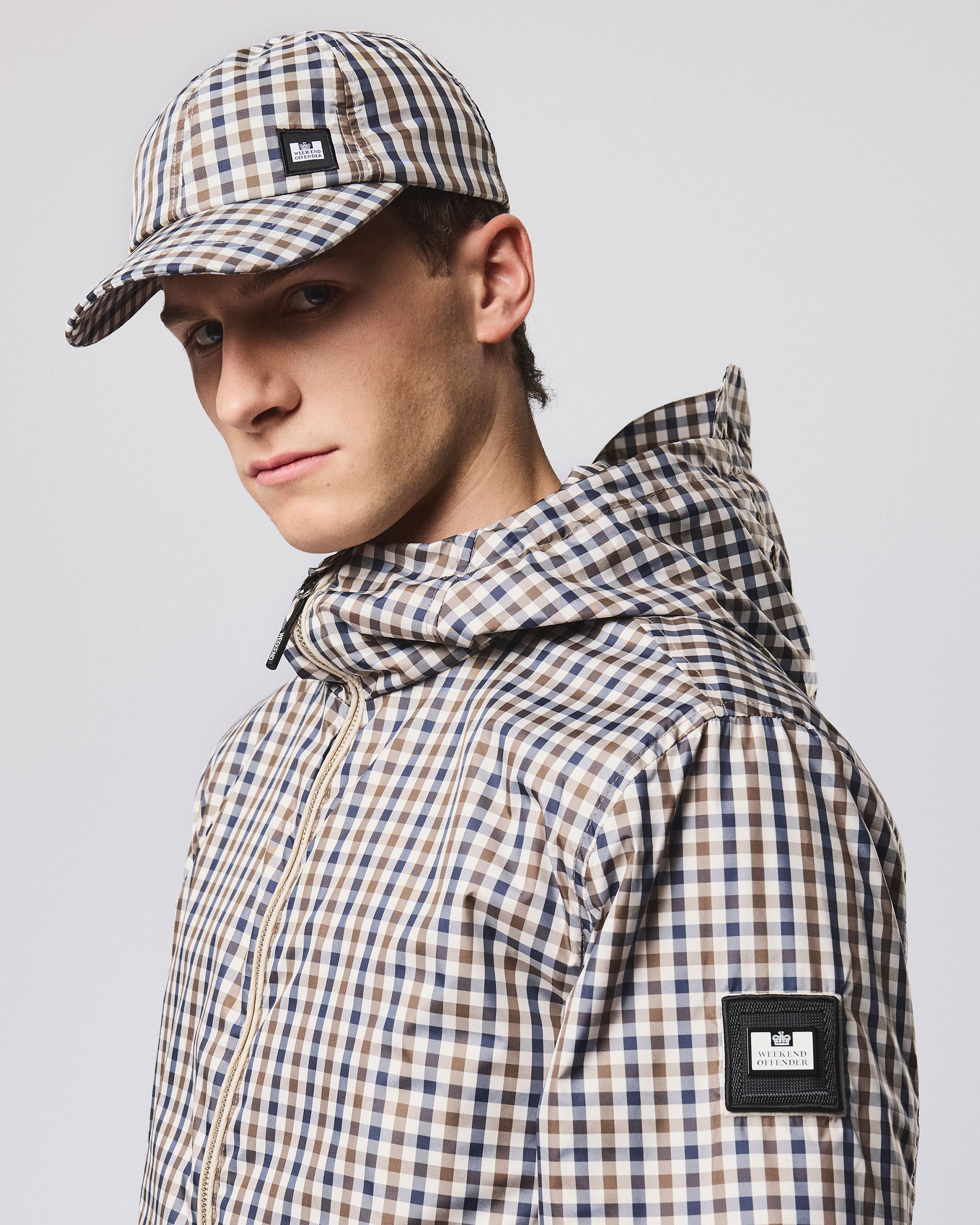 Clay Baseball Cap Mid House Check – Weekend Offender