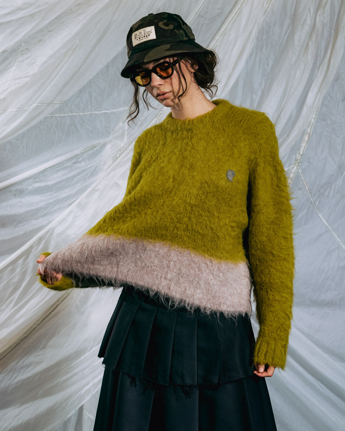 Super Hairy Boxy Knit Sweater - Lime – Brain Dead