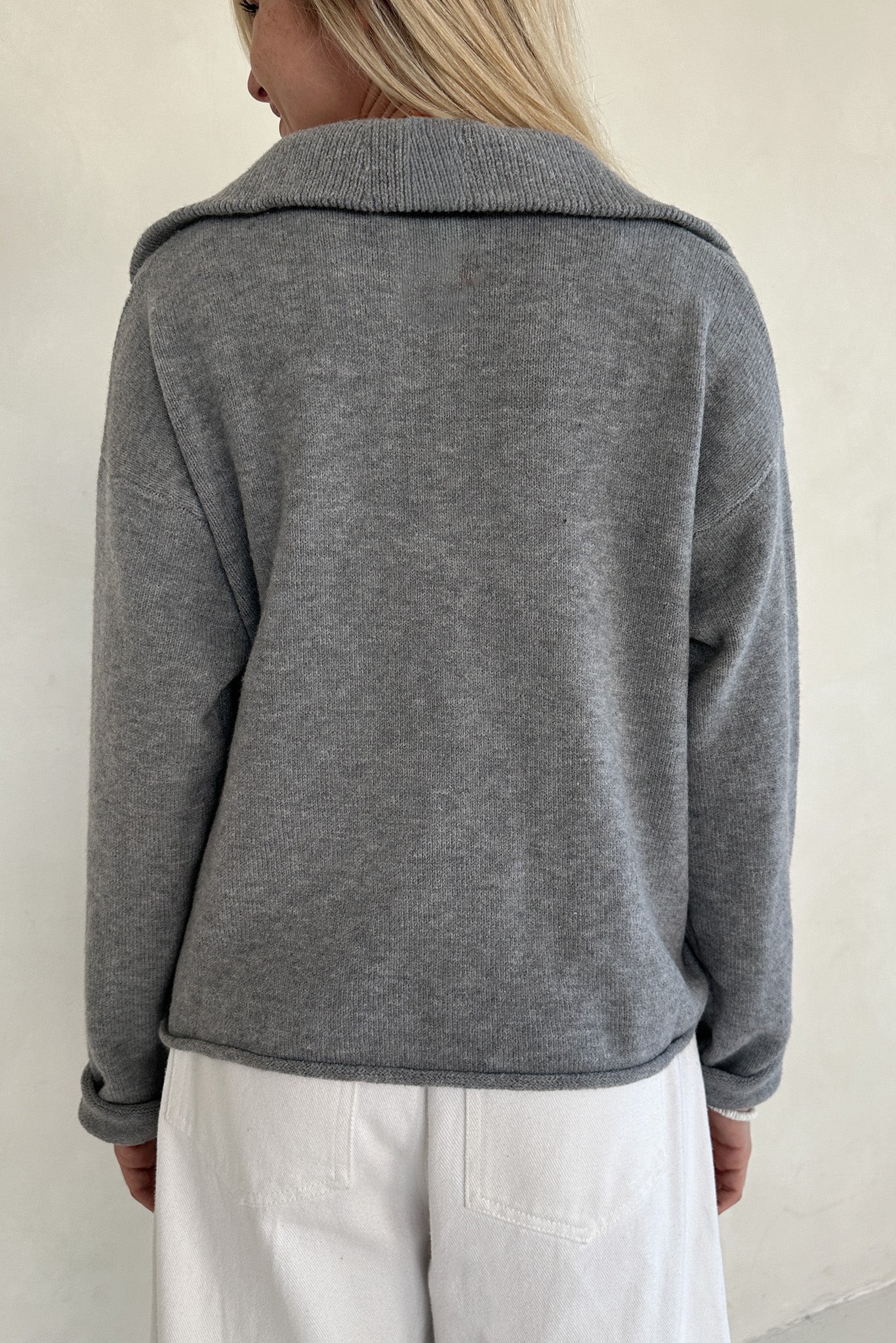 Airplane Mode Soft Half Zip Sweater l Neutral Ground