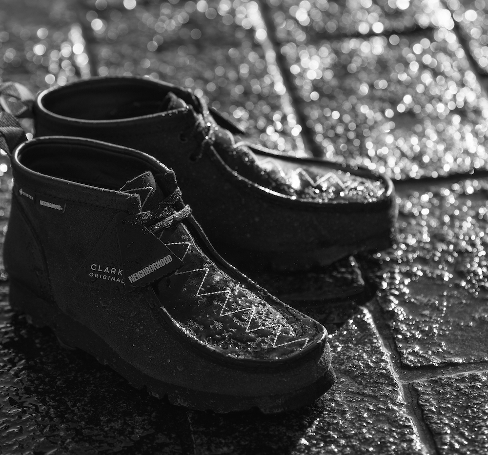 オールブラックのネイバーフッド流クラークス。ゴアテックス仕様の防水