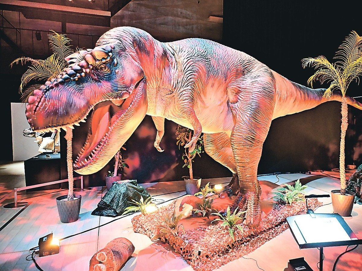 イラスト原画 獲物を狙うティラノサウルス 「暴君」 イラスト原画 獲物