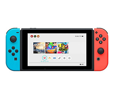 Nintendo Switch with Neon Blue and Neon Red Joy-Con - game console