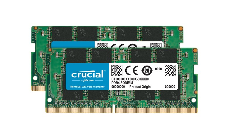 Crucial - DDR4 - kit - 64 GB: 2 x 32 GB - SO-DIMM 260-pin - 3200