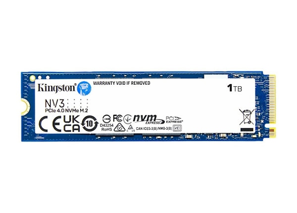 Kingston 1000GB NV3 M.2 2280 NVMe SSD Up to 6000 MB/s - SNV3S
