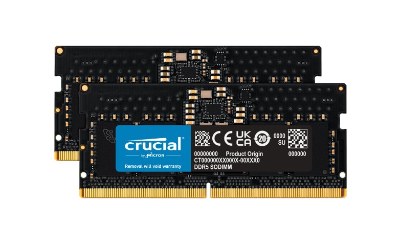Crucial - DDR5 - kit - 16 GB: 2 x 8 GB - SO-DIMM 262-pin - 5600