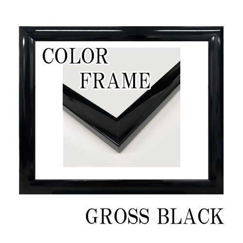 世界堂】カラーフレーム ＜S444グロスブラック＞の通販|水彩・写真
