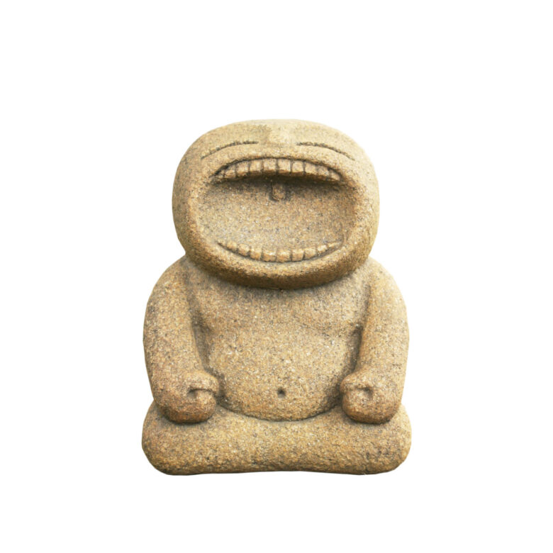 石神彫刻工房》大笑い / 手彫り彫刻（18cm） | ネットの駅 かわさき