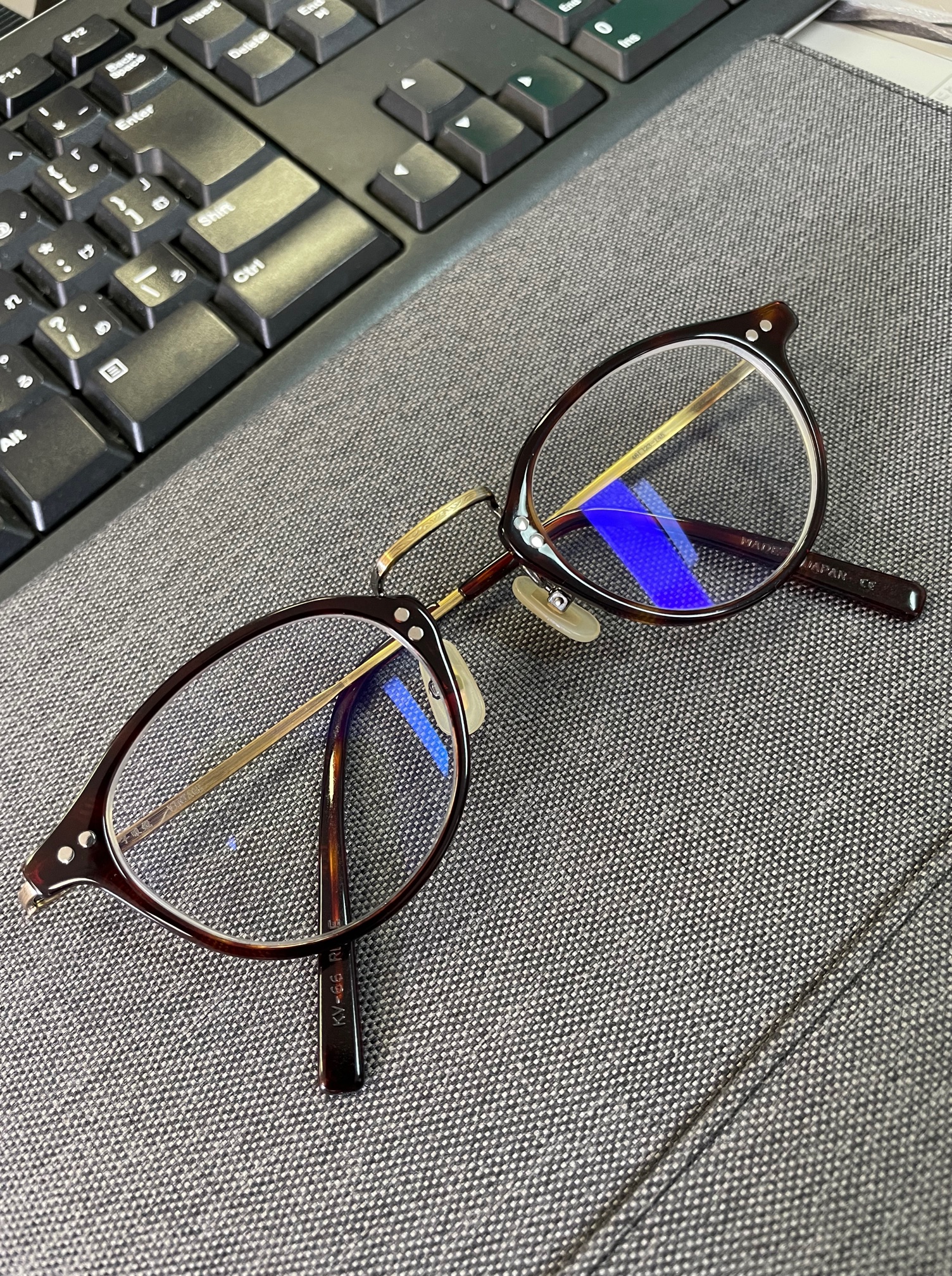 金子眼鏡 kv-66 新品 度無し ブラック 金子眼鏡 kv-66 新品 度無し