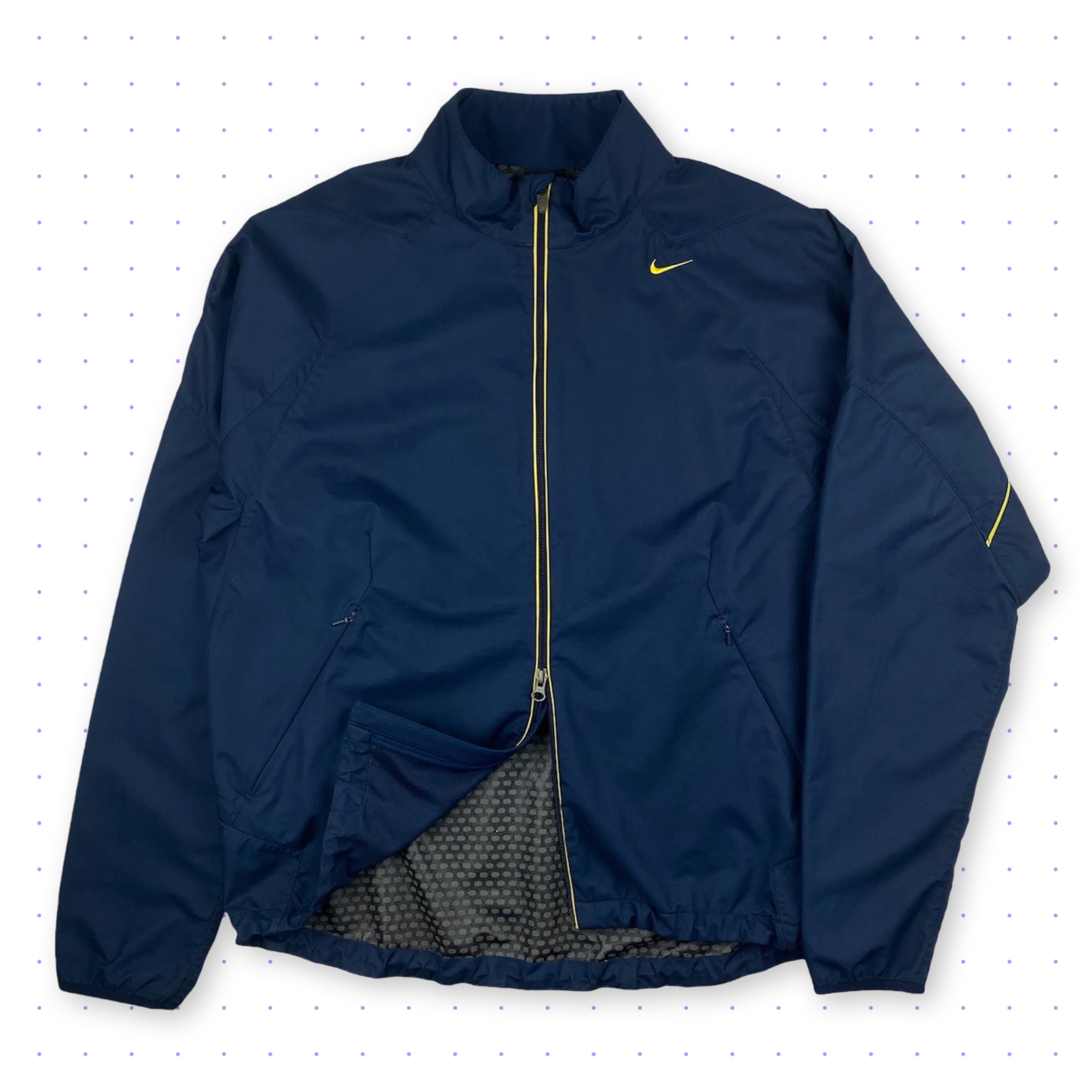 05 Nike Sphere React Articulated Piped Ventilated Jacket Navy Blue