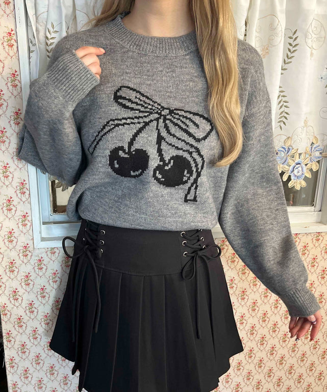 リボンチェリージャガードニット – WEGO ONLINE STORE