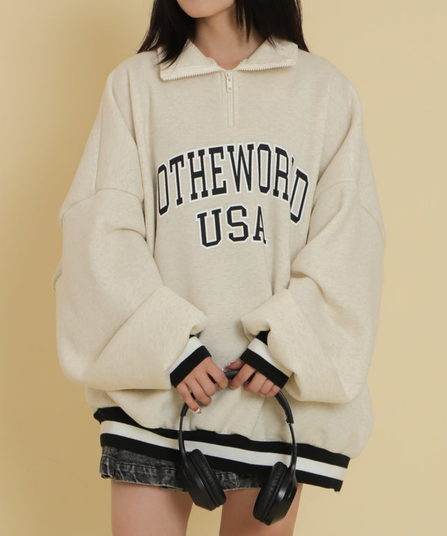 ラインリブハーフZIPビッグスウェット｜WEGO（ウィゴー） – WEGO