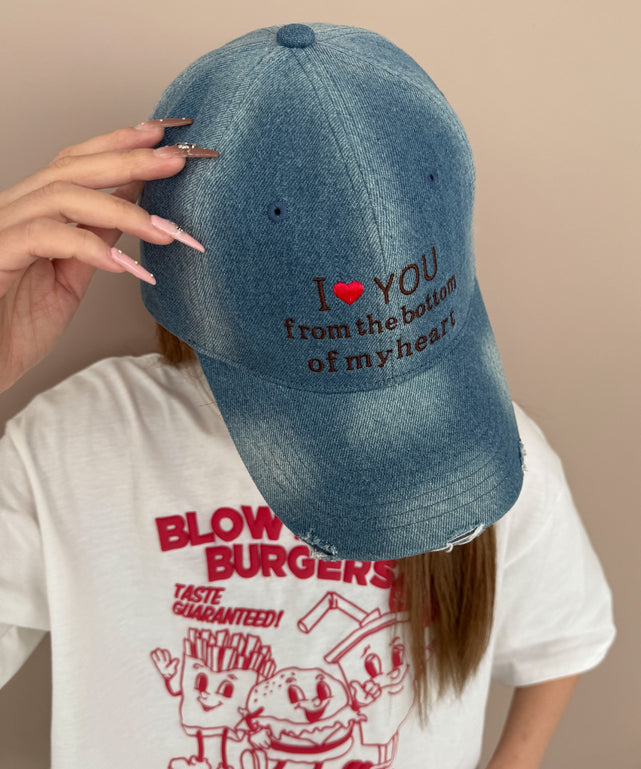 ロゴ刺繍エイジングデニムキャップ｜WEGO（ウィゴー） – WEGO ONLINE STORE