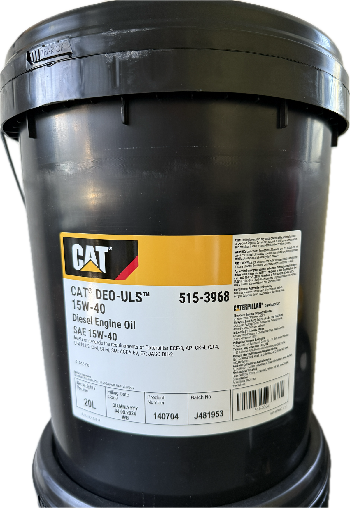CAT Deo - ULS 15W-40 20L 5153968 — Western Diesel & Performance