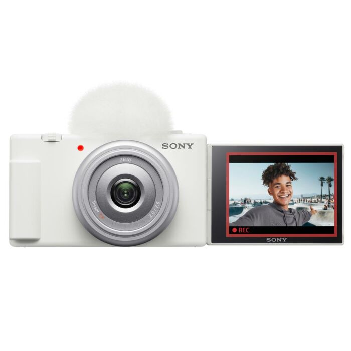 White Sony ZV 1F Vlogging Camera | Woodland Hills Camera