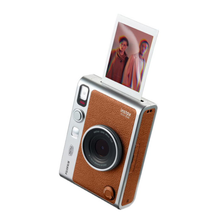 FUJIFILM INSTAX MINI EVO Hybrid Instant Film Camera - Brown