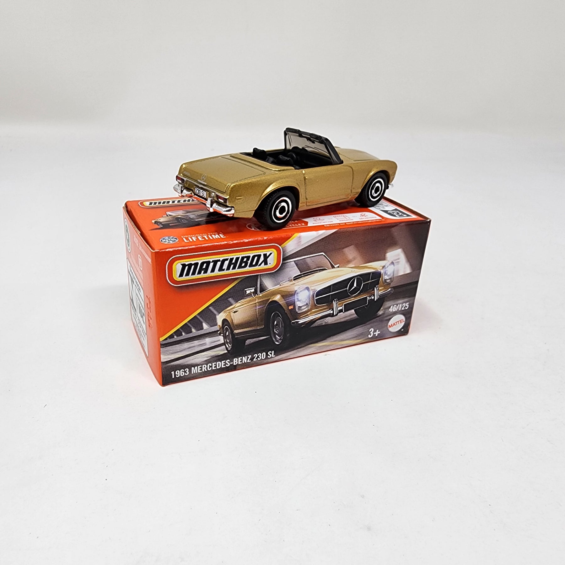 1963 Mercedes-Benz 230 SL #46 * GOLD * 2025 Matchbox Power Grabs