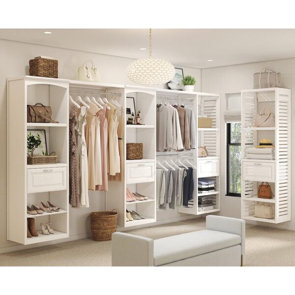 Hartford 8ft White Closet Kit | Whalen Furniture