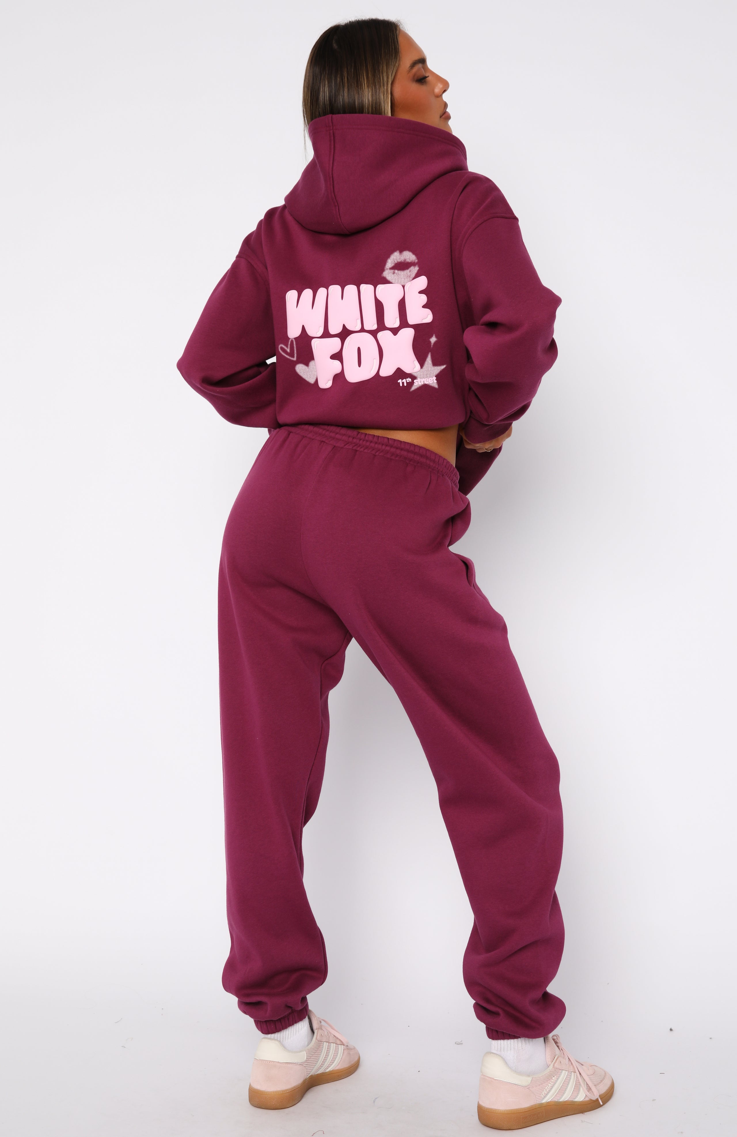 11th Street Sweet Kisses Sweatpants Very Berry | White Fox Boutique US