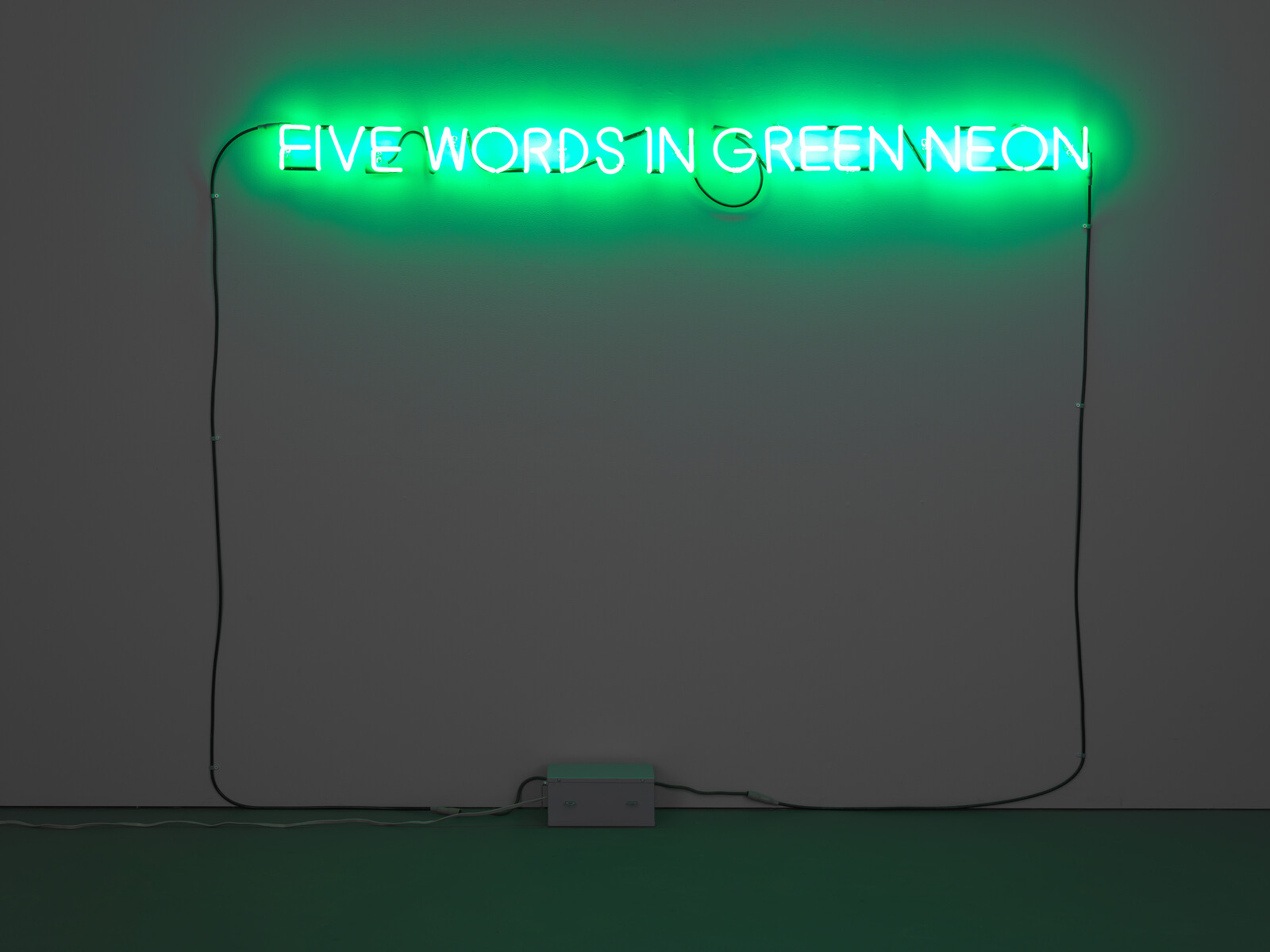 Joseph Kosuth | Five Words in Green Neon | Whitney Museum of